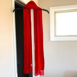 Red chenille scarf